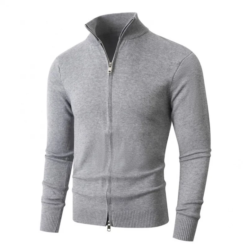 2025 New Men's Zip Up Knitted Sweater Jacket Autumn Jacket Men Casual Zipper Cardigan Outdoor Streetwear Coat Men's Sweatshirt