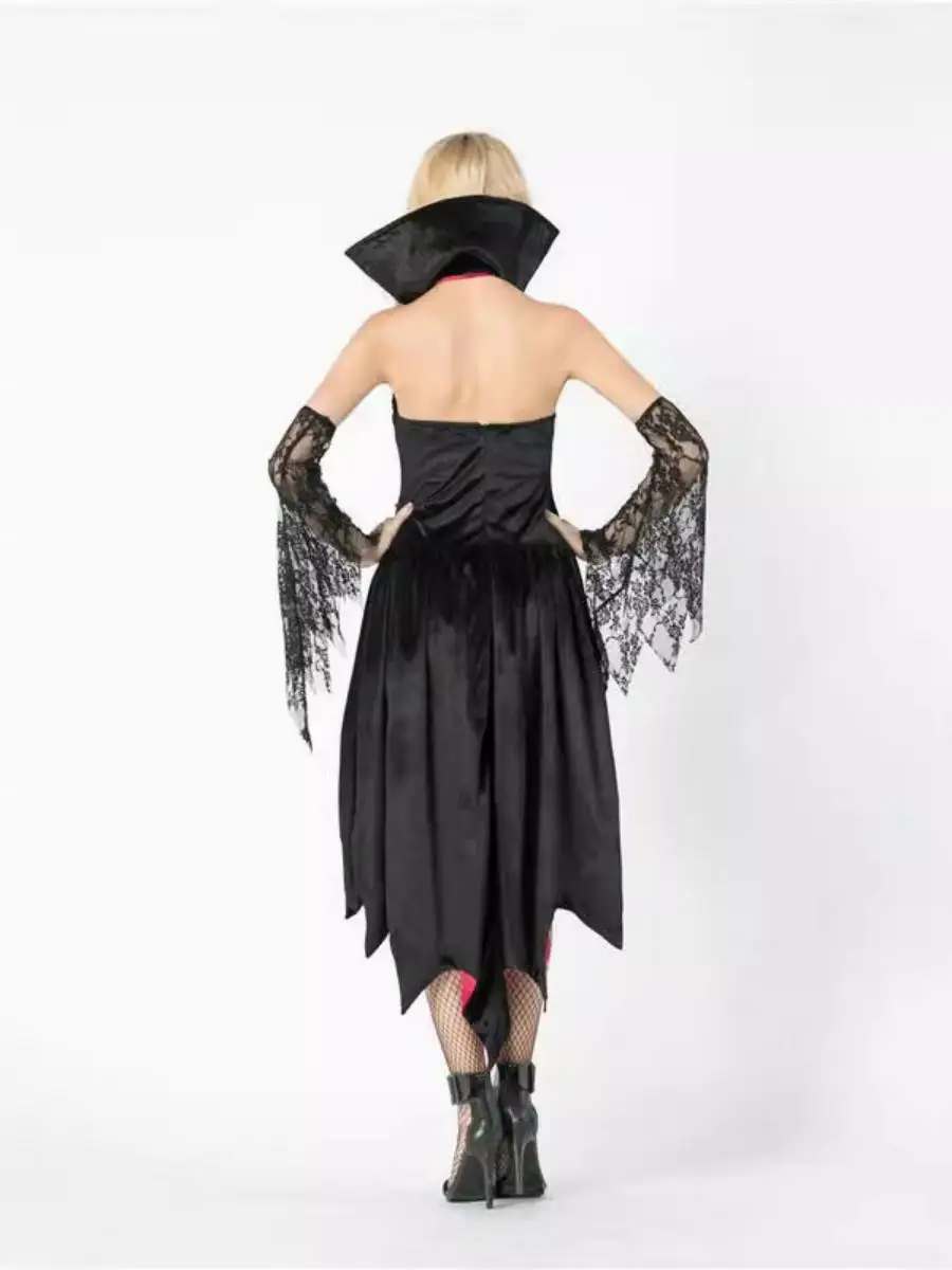 New loween Terror  Queen Ghost Bride Spider Game Costume Stage Performance Outfit Bar loween Par Theme Dr