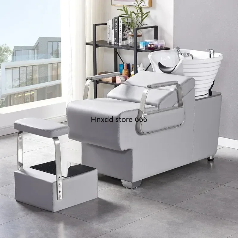 Porcelain Hairdressing Salon Washbasin Shampoo Chair For Living Room Professional Hair Spa Styling Basin Seats Makeup Beauty Bed