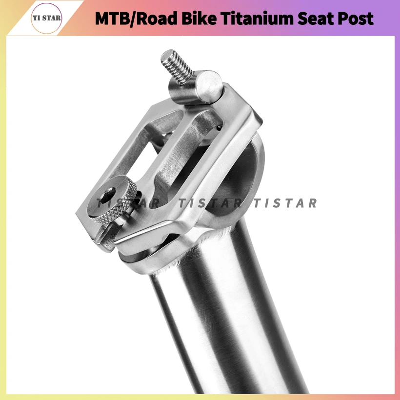 Lightweight Titanium Bike Seatpost, 27.2mm, 31.6mm Length, 350mm, Mountain, MTB, Road Bicycle, Seat Posts