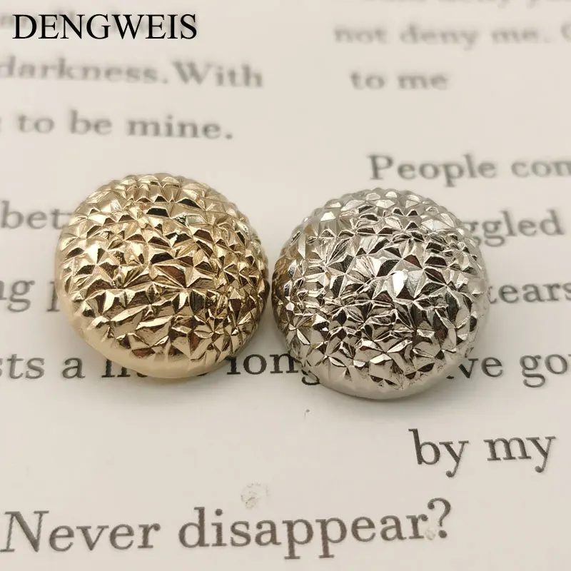 15-23mm Luxury Gold Metal Buttons Coat Jacket Shirt Cuff Sewing Accessories DIY Craft Supplies Designer Style Fashion Buttons