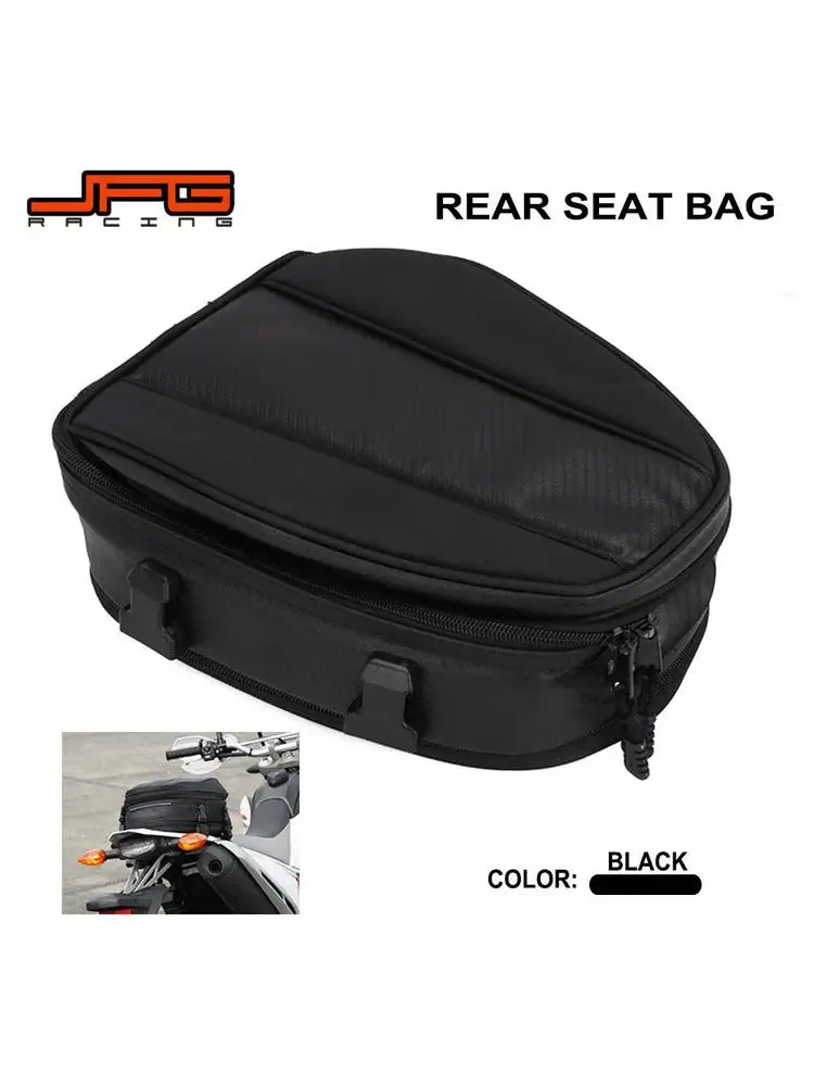 AliExpress JFGRACING Motorcycles Tail Bags Waterproof Rear Seat Bag Backpack Electric Dirt Bike Rain Cover Rider Pack Scooter Luggage Buckle Strap