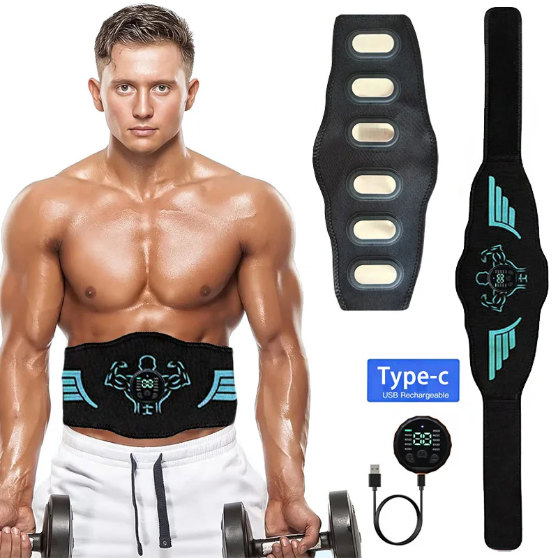 EMS Muscle Stimulator Massage Toning Belt Abs Trainer Electric Muscle Toner Fitness Training Body Slim Belly Waist Weight Loss