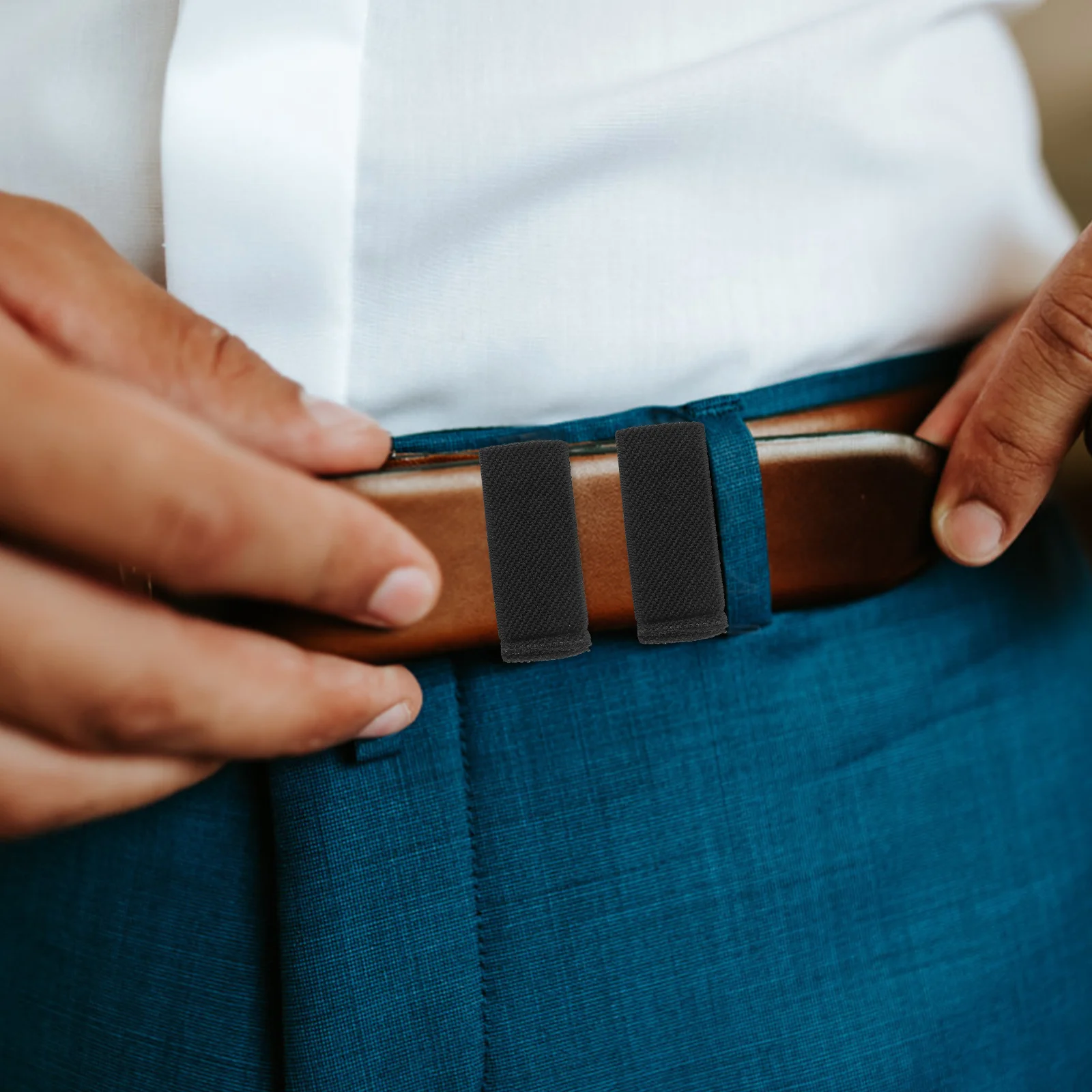 

4Pcs Wide Belt Loop Keepers Premium Elastic Strap Retainers for Duty Belt Backpack Outdoor Webbing Fixing