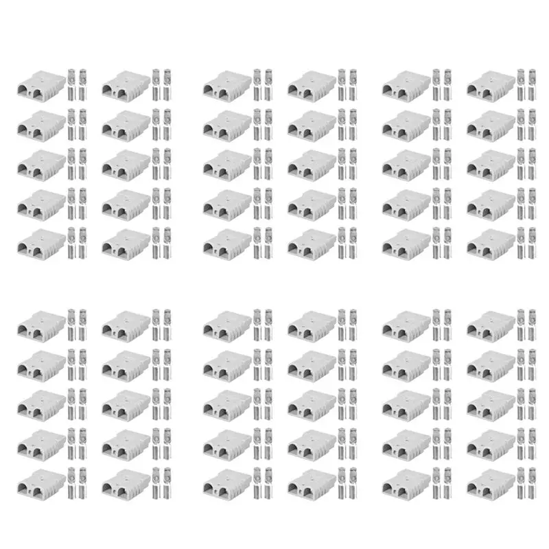 

LLCS-60Pcs For Anderson Style Plug Connectors DC Power Tool 50A 12-24V 6AWG Double Pole With Copper Contact Power Connectors