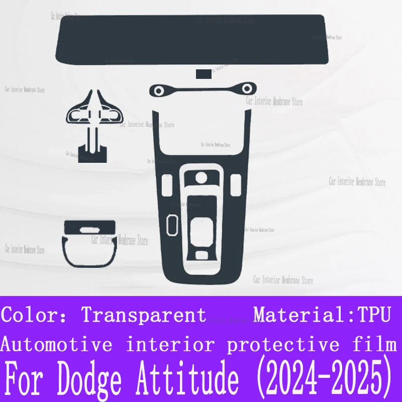 

Для Dodge Attitude (2024-2025) автомобильная пленка для панели коробки передач, защитная наклейка на приборную панель, внутренняя пленка против царапин, аксессуары