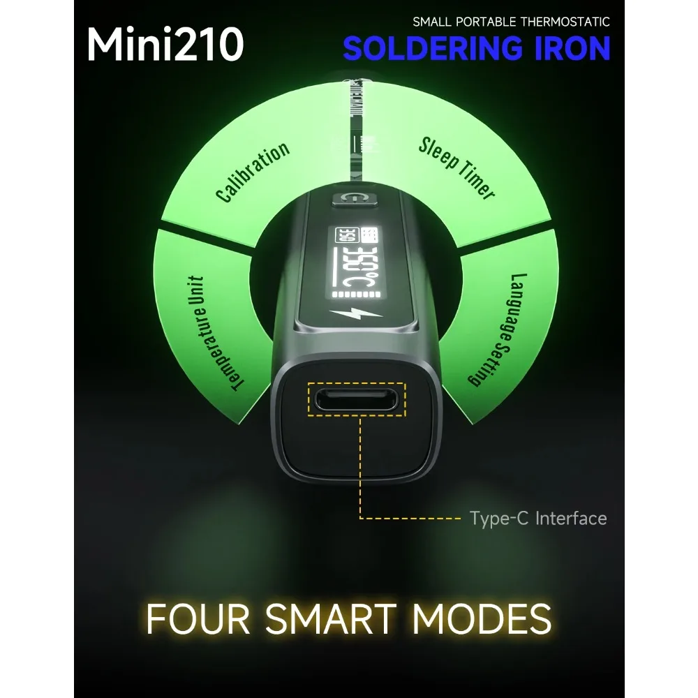 Mechanic Mini 210 Small Portable Soldering Iron Fast Heating Smart Sleep for Phone PCB IC SMD solder REPAIR
