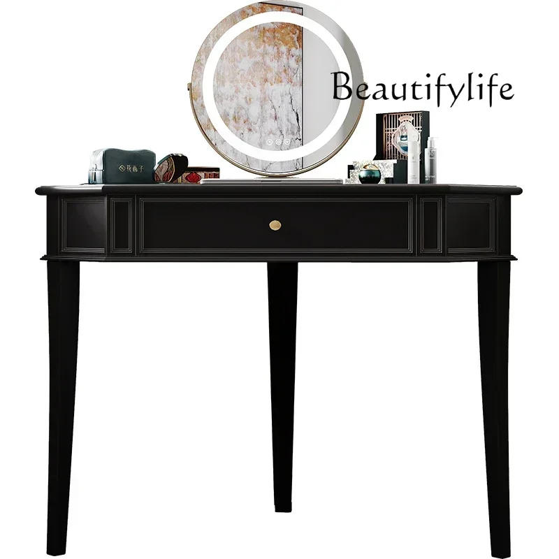 

LJYFrench retro style solid wood triangular makeup table household bedroom corner dresser wall corner American dresser