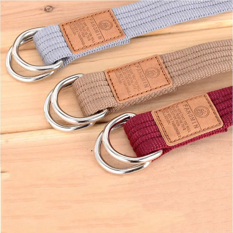 Braided Tactical Belt Unisex Canvas Double Ring Buckle Belt Casual Nylon Belts Genuine Tactical Belt Military Belt Gun Belt