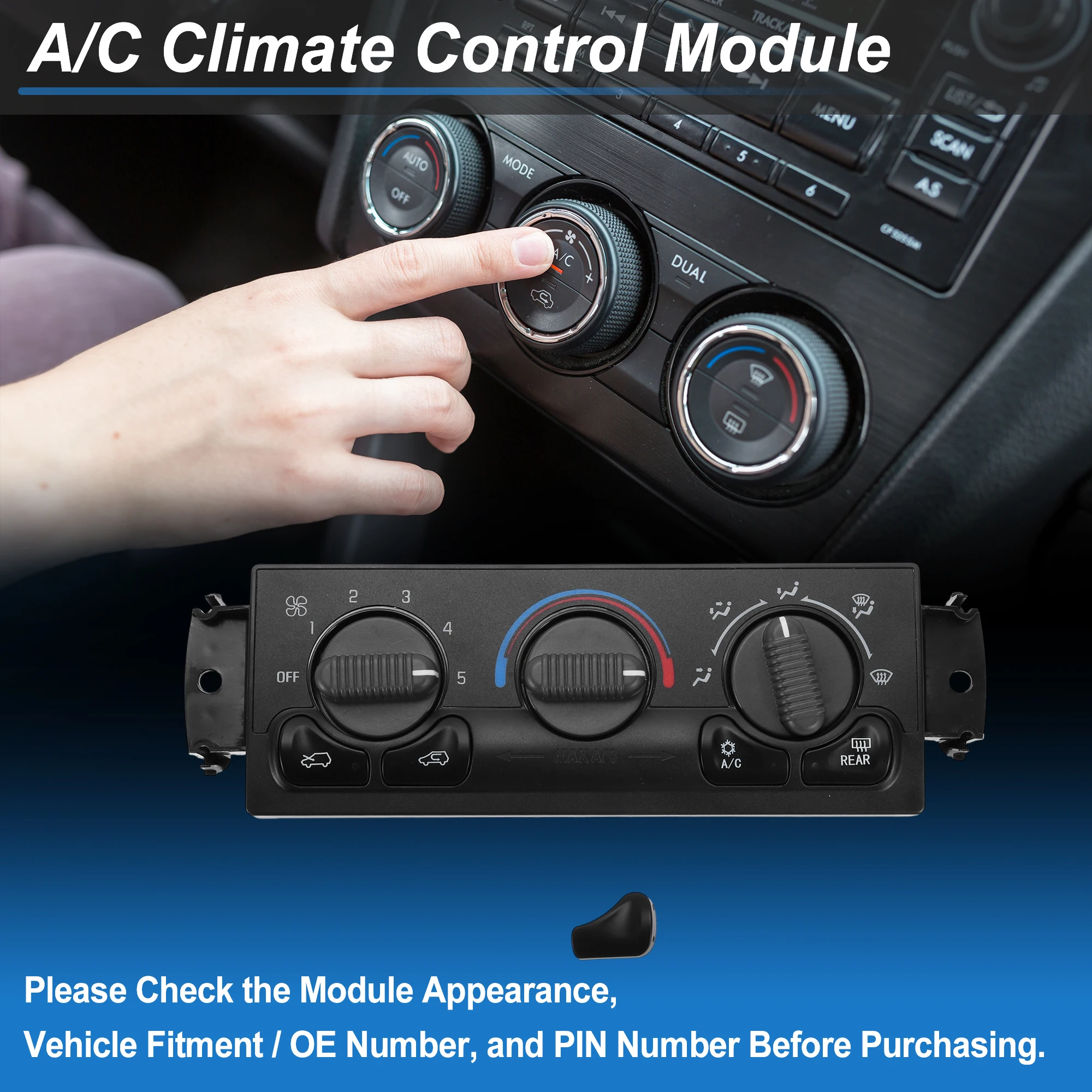 

UXCELL A/C Heater Climate Control Switch Module for Chevrolet Silverado No.599-218