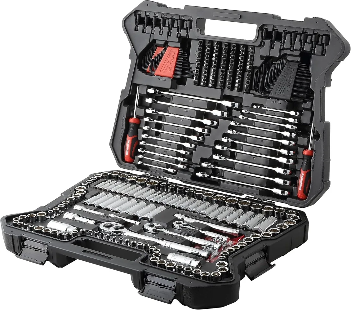 303-Piece Mechanics Tool Set and Socket Set, Professional, SAE/Metric