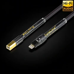 Pureline Canare Hifi USB DAC Cable Audio Amplifier USB B To Lightning Interface Mobile Phone OTG Coaxial Coding Cable Iphone13