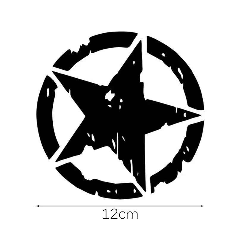 1Pc Five-pointed Star Self-adhesive Reflective Motorcycle Stickers 12*12cm Waterproof Racing Helmet Fuel Tank Fender Car Decals