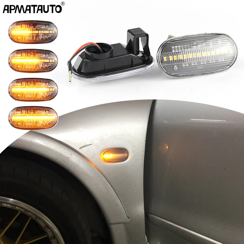 

LED Dynamic Side Marker Turn Signal Light Sequential Blinker Light For MItsubishi PAJERO MIRAGE LEGNUM/Lancer GALANT Accessories