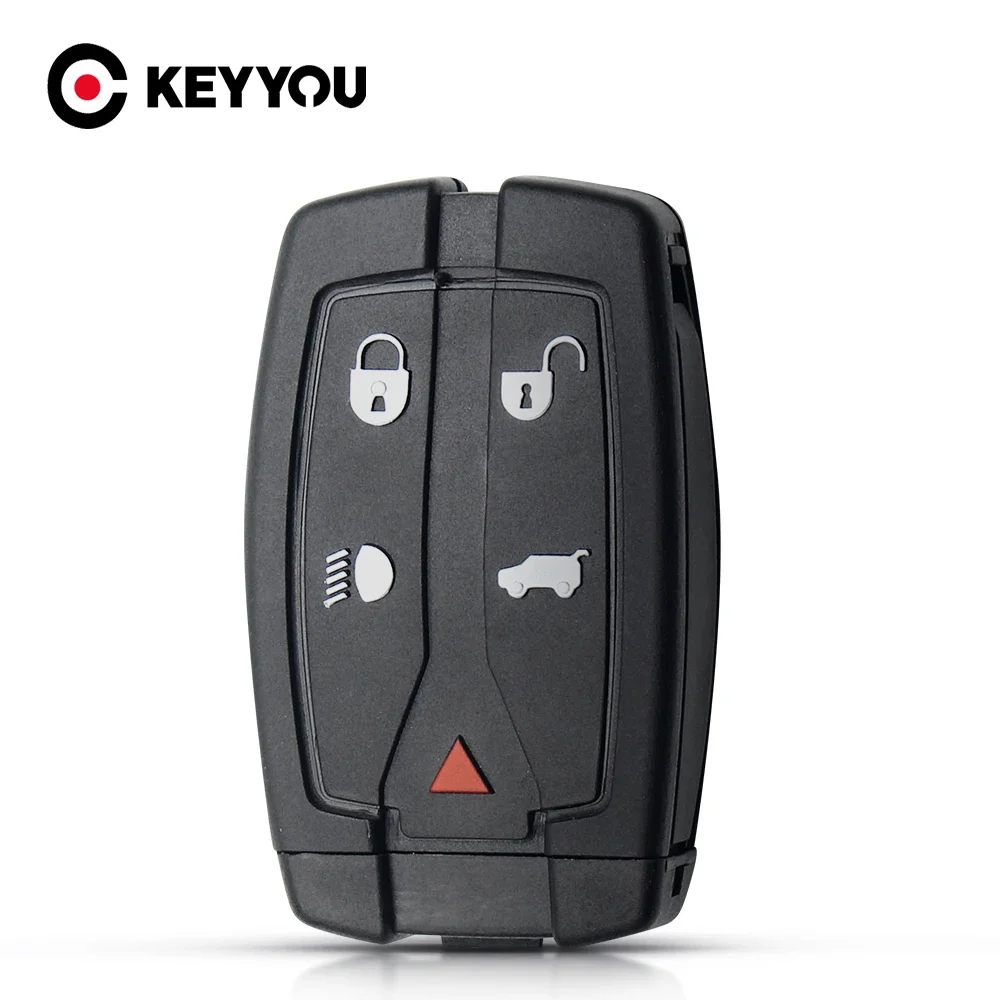 

KEYYOU 5-кнопочный корпус автомобильного ключа для Land Rover Freelander 2 2006-2012 без вырезанного лезвия, автозапчасти, сменный чехол для дистанционного смарт-ключа