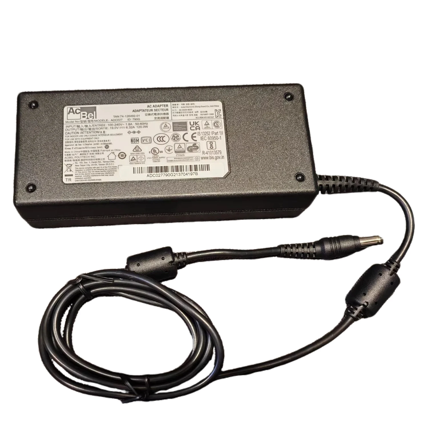 

Genuine ADC027 AcBel 19V 6.32A 120W AC Adapter Charger For Laptop Power Supply