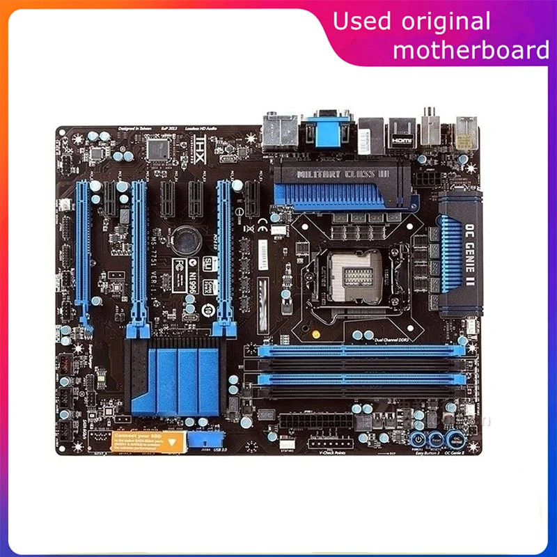 

Used LGA 1155 For Intel Z77 Z77A-GD55 Computer USB3.0 SATA3 Motherboard DDR3 32G Desktop Mainboard