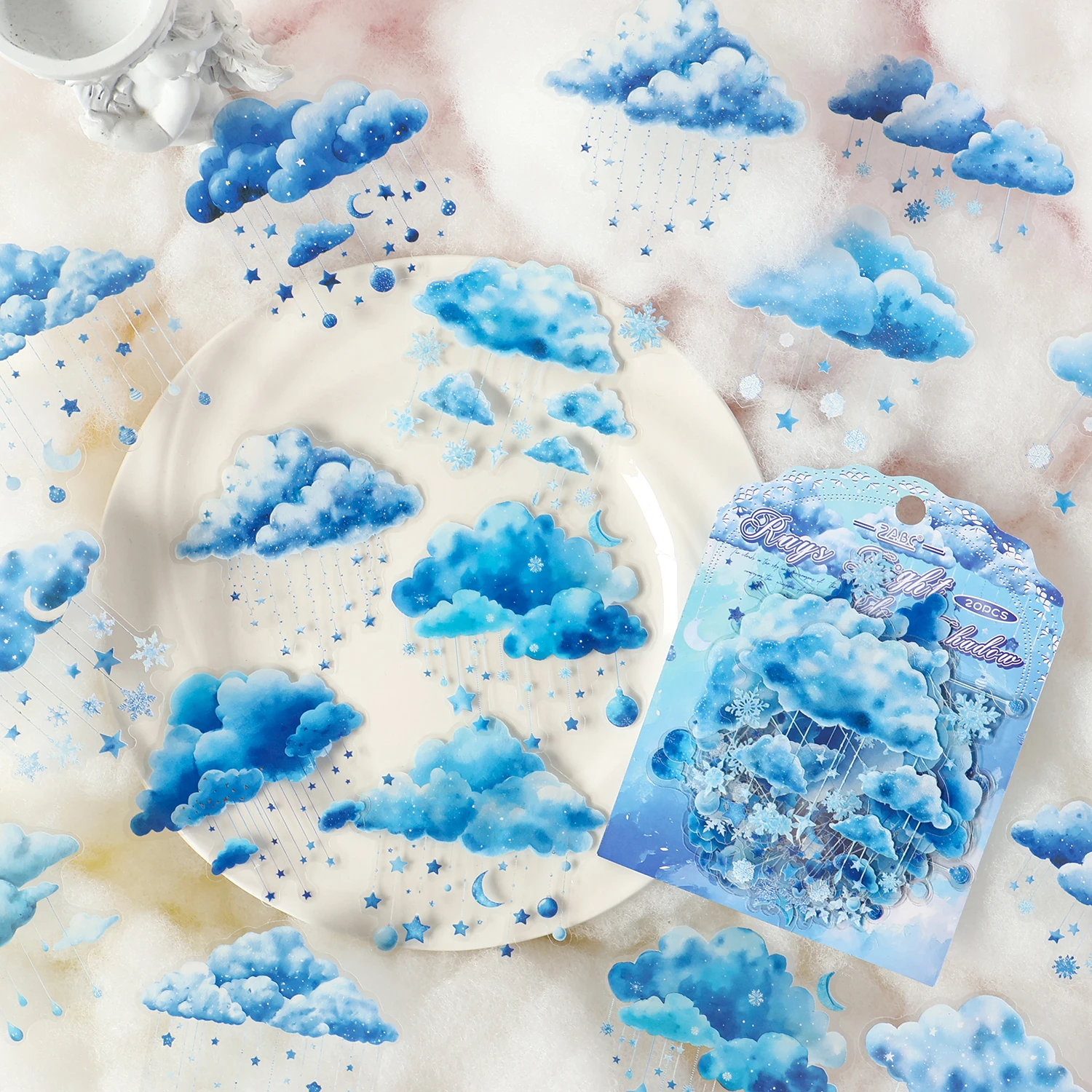 

20 шт., серия Dreamy Cloud, каваи, цветное облако, наклейки для домашних животных, креативный справочник, сделай сам, материал для скрапбукинга, канцелярские наклейки