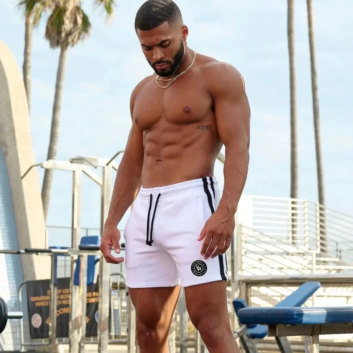 Новые летние мужские брендовые трендовые спортивные шорты для фитнеса Jogger Gym Take exercise Повседневные шорты с принтом Баскетбольные шорты Тренировочные брюки