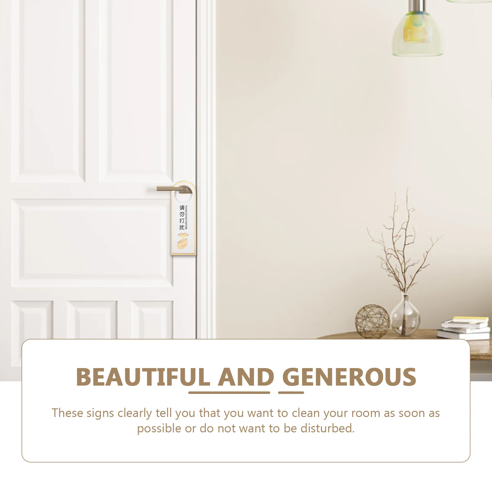 

Acrylic Do Not Disturb Sign Sturdy Wear Resistant Door Hanger for Hotel Therapy Massage Classroom Office Home Decor