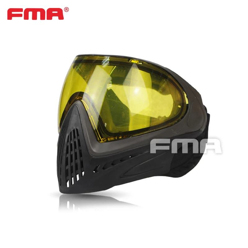 FMA Tactical F1 Double Layers Lens Full Face Protective Mask Goggles Paintball Airsoft Anti-Fog Hunting Sports Goggle