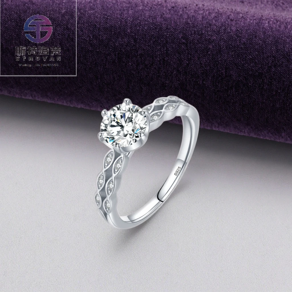 

Customized Wholesale Light Luxury Fine Jewelry Ring Cubic Zirconia Classic Women Eternity Sterling Silver Rings 925