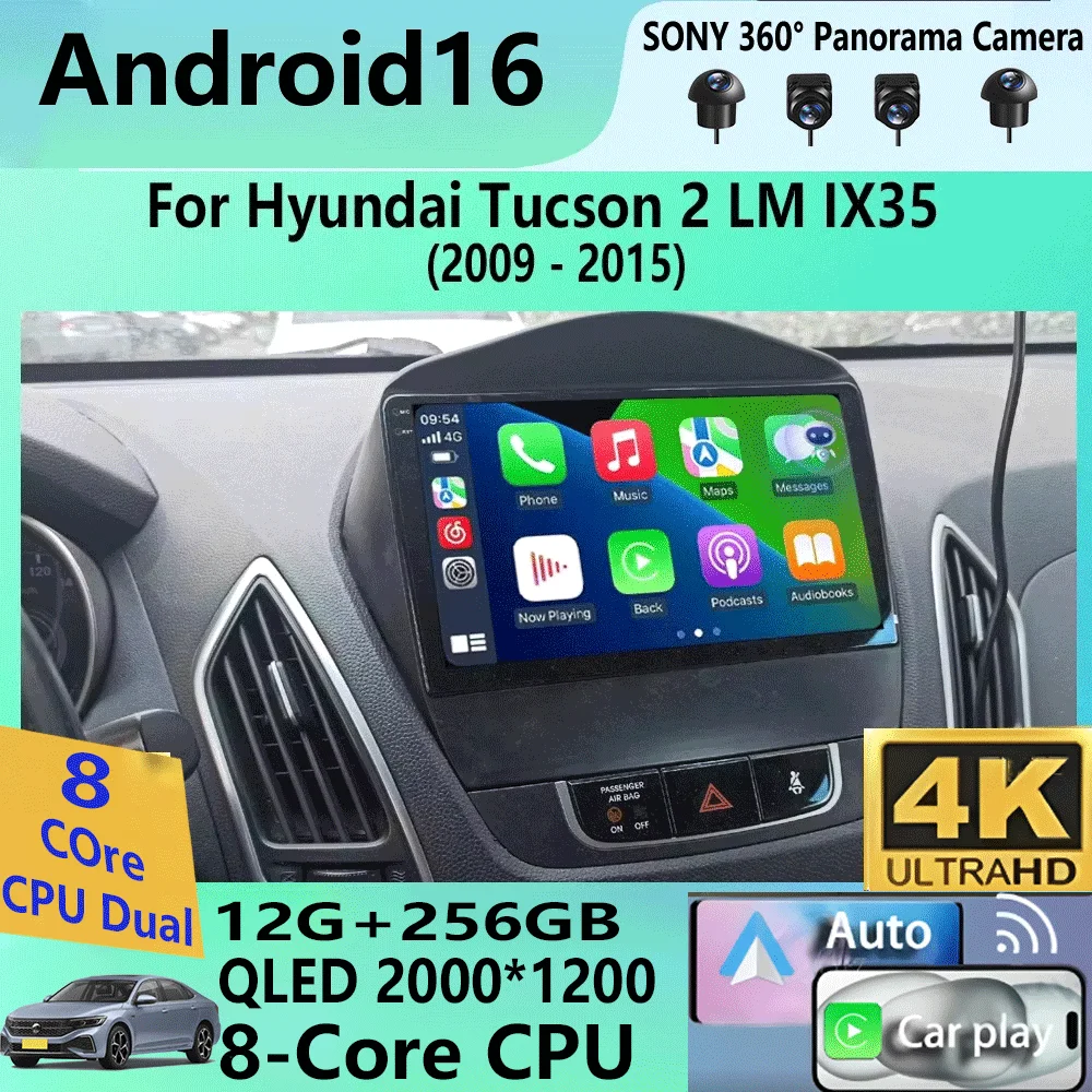 

Для HYUNDAI TUCSON IX35 2012-2015: 8-ядерная автомагнитола Android 16 с 4G Wi-Fi, мультимедийный проигрыватель, GPS-навигация, радио