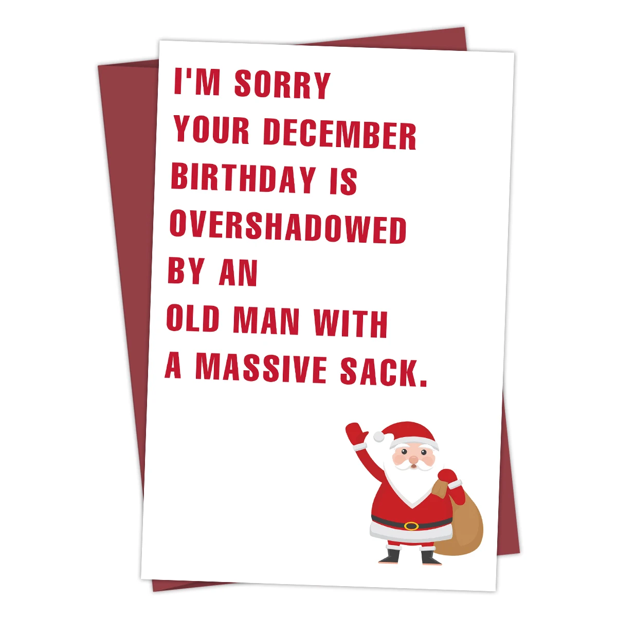 Funny December Birthday Card for Women Men,Happy Xmas Holiday Birthday Card for Friends,Hilarious Christmas Birthday Gift Cards