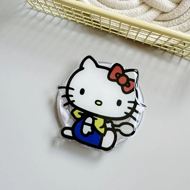 سانريو مرحبا كيتي حامل الهاتف المحمول المغناطيسي مستقر Kt القط Kawaii الملاك الدب الصغير وجه كبير راقصة طباخ هدايا عيد الميلاد