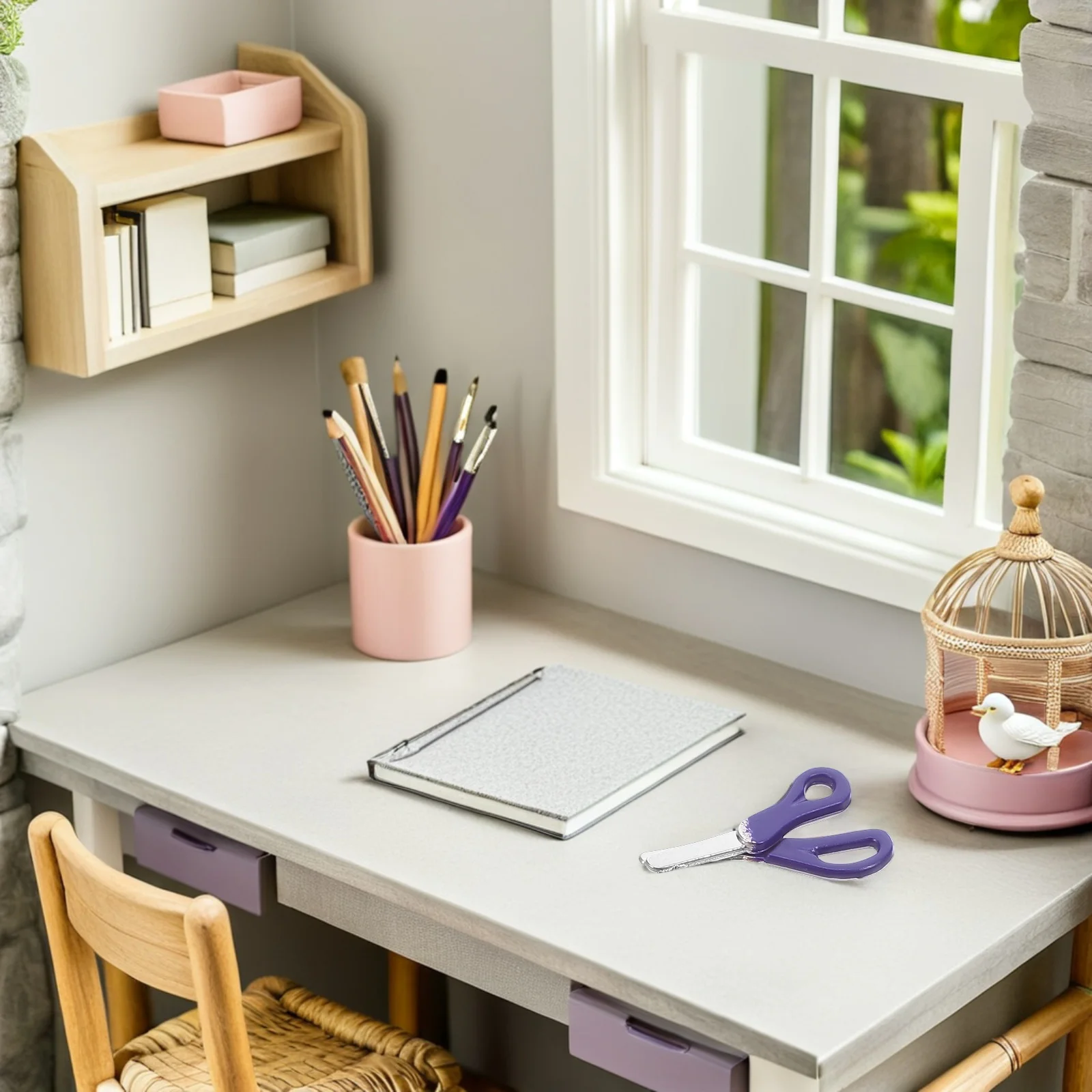 

6 шт. миниатюрные металлические ножницы, реалистичные декоративные инструменты для рукоделия для кукольного домика, офисные аксессуары для швейной комнаты, детский реквизит для косплея