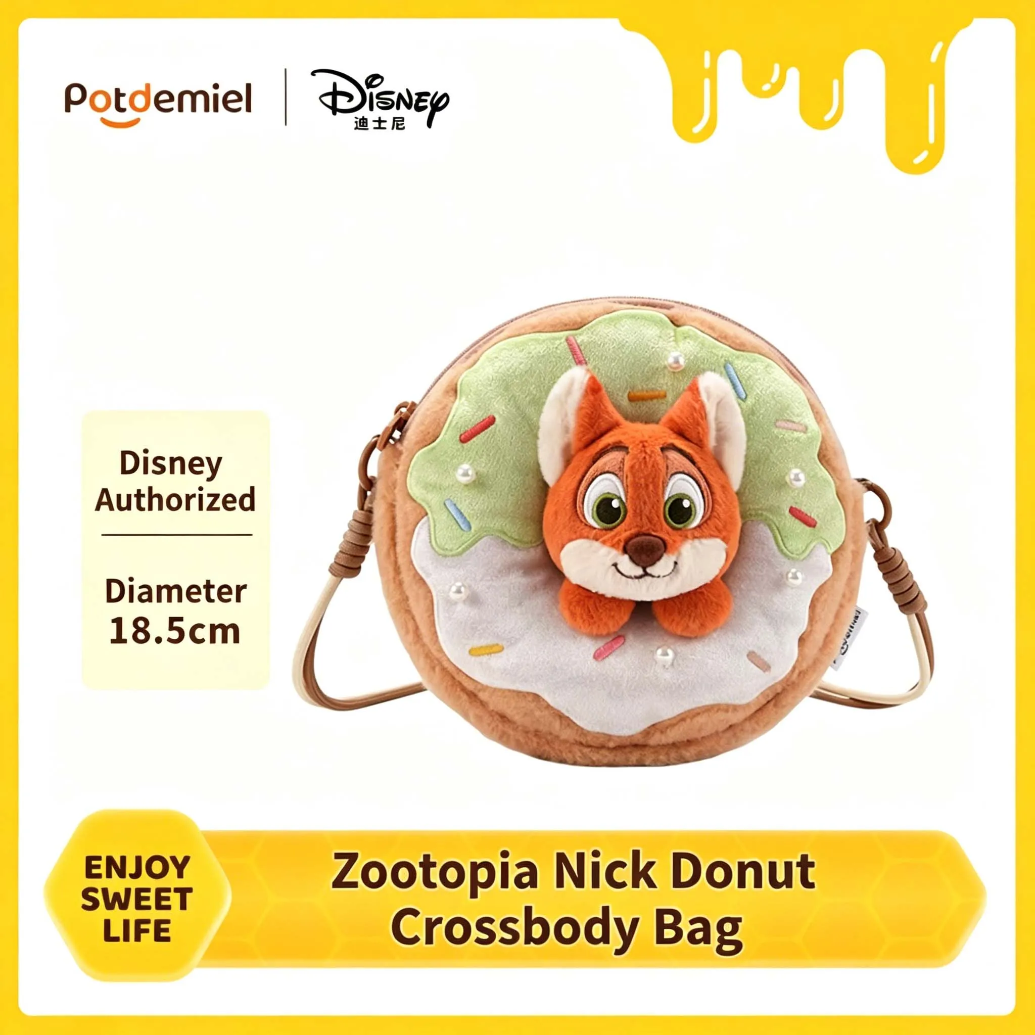 Disney Zootopia Plush Shoulder Bag Cute Nick Wilde Judy Hopps Crossbody Bag Heart Shaped Fashion Bag For Women Girls