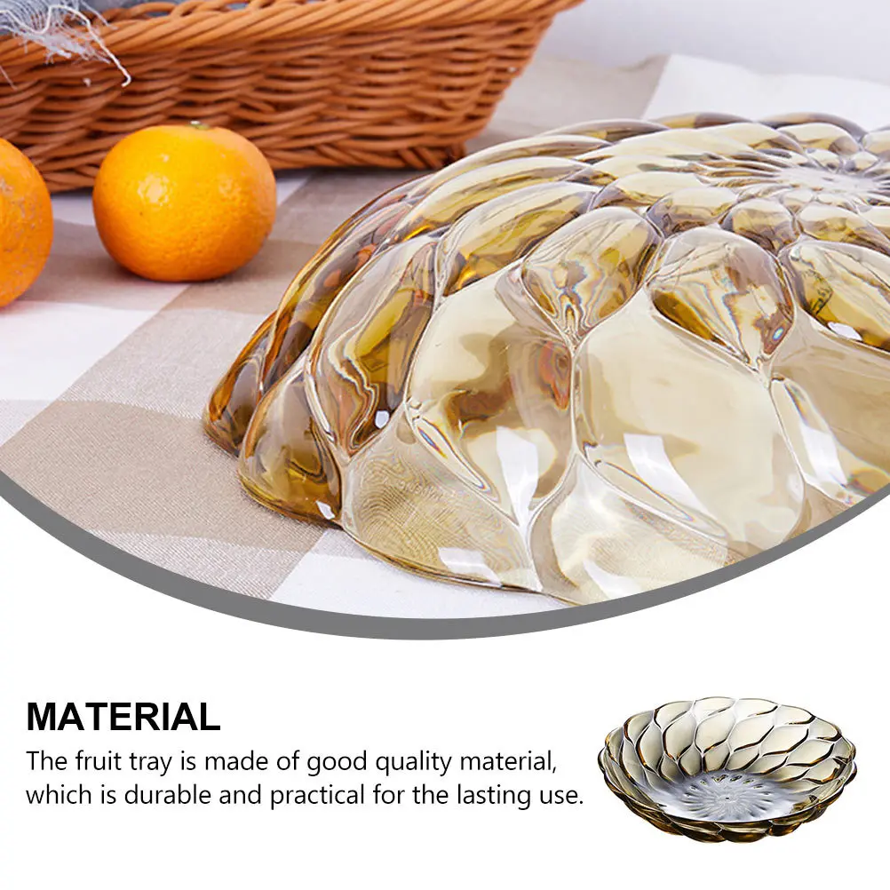

1Pcs Fruit Tray Petal Line Shape Snack Plate Desktop Multipurpose Fruit Serving Dish for Fruits Desserts Snacks
