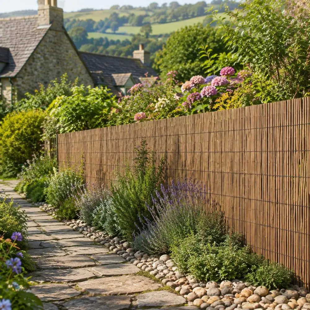 Recinzione da giardino in canna 600 x 90 cm, schermo per la privacy naturale