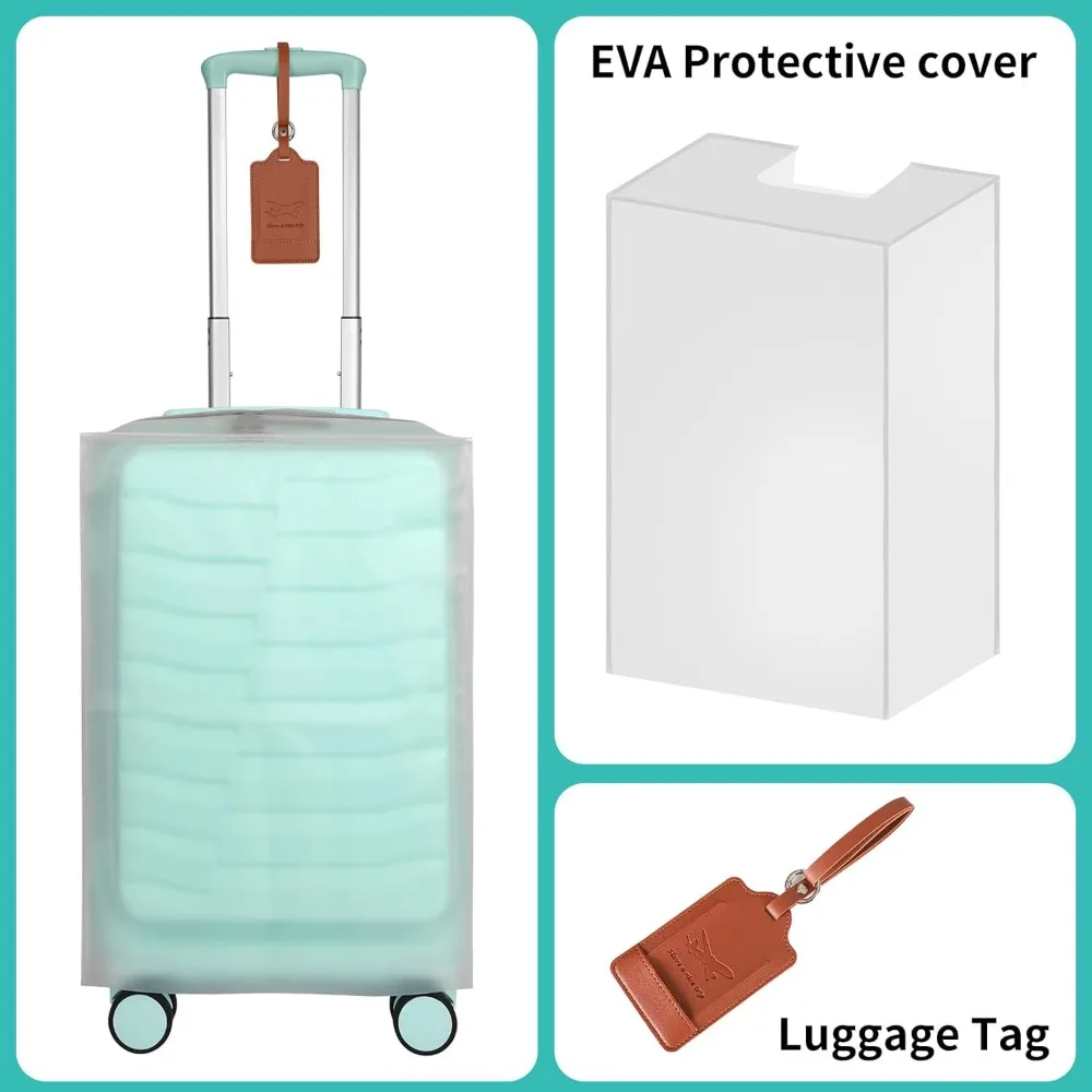 حقيبة أمتعة دوارة قابلة للتوسيع مقاس 20 بوصة ABS + PC، جيب أمامي، حقيبة حمل معتمدة من شركة الطيران #2