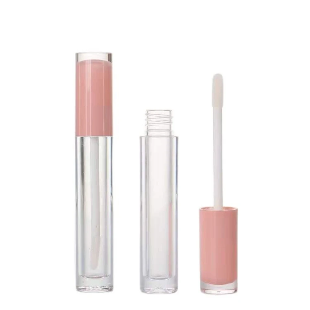 Contenedor vacío de Material ligero de forma redonda, tubo de brillo de labios, botella transparente de diseño transparente para hacer brillo de labios DIY, maquillaje