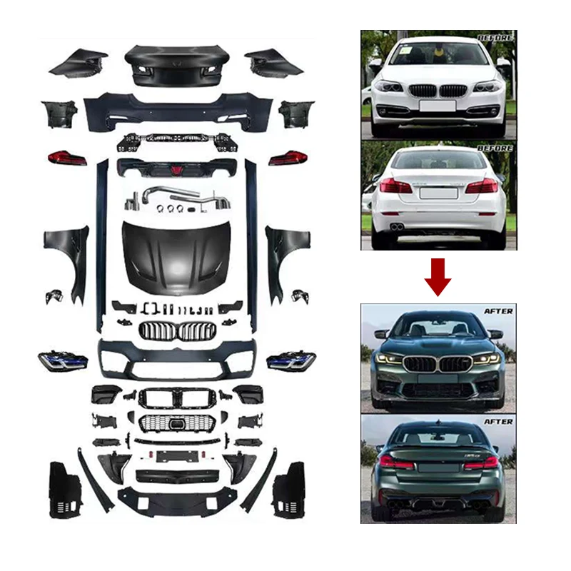 Body Kit for’BMW 5 Series F10 F18 Facelift to 2023 G30 F90 M5 Car Bumper Front Bumper Rear Bumper Side Skirt (Need to Cut) view 5