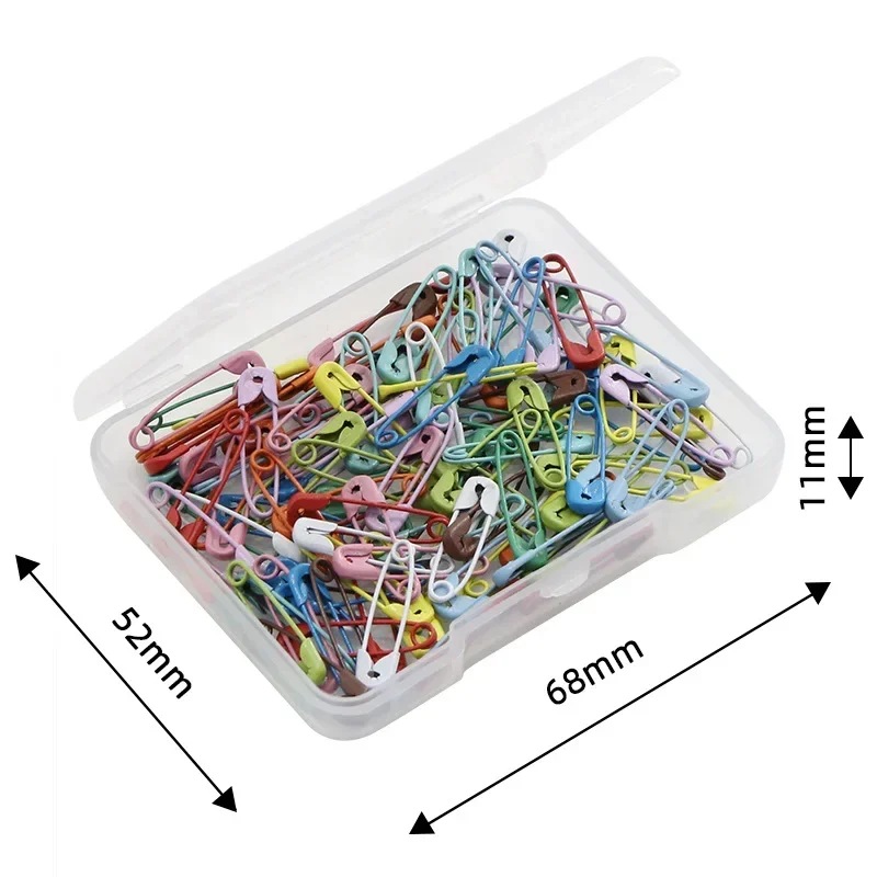 120pcs/box Safety Pins Colored Safety Pins Metal Safety Pins With Storage Box Small Safety Pins For Clothes DIY Crafts Sewing