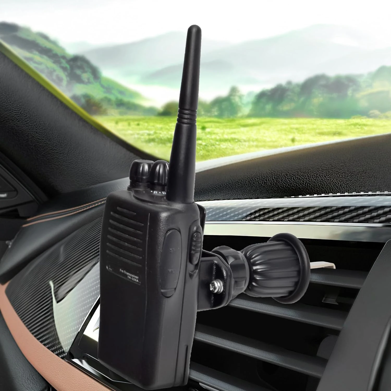 Handheld Radio Car Mount Speaker, Mic Car Holder, Dispositivo de contato estacionário, Suporte Walkie Talkie