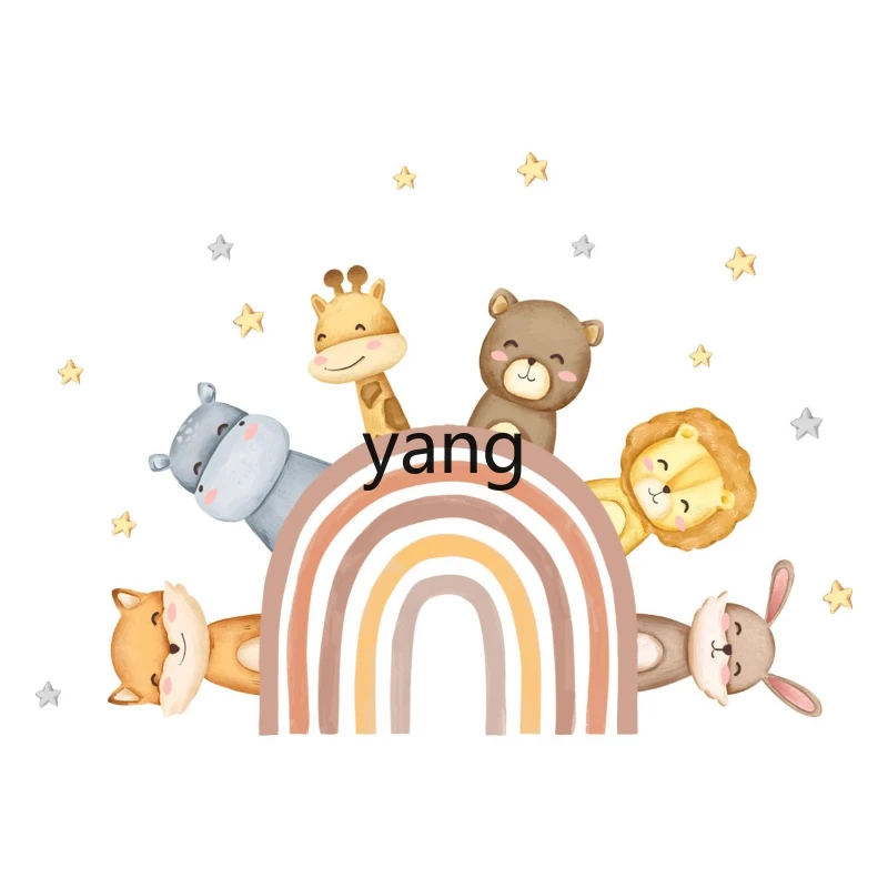 

LMM cartoon animal star rainbow wall sticker wall cute decorative sticker