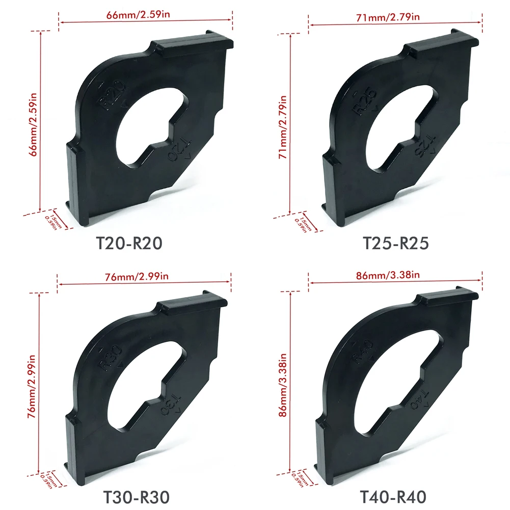 4 ชิ้นตรง BEVEL R/C มุมตําแหน่งแม่แบบพลาสติก R/C มุมตัดพลิกแม่แบบ Arc แม่แบบไม้เครื่องมือ