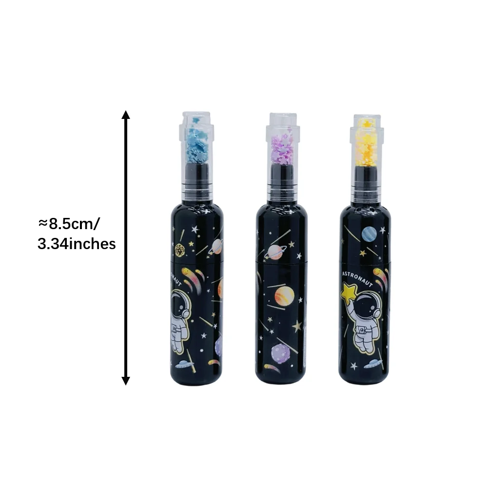 6pcs/set Cute Planet Wine Bottle Mini Fluorescent Highlighter Marker Pen, Drawing Writing Tool, Office Back-to-School Season