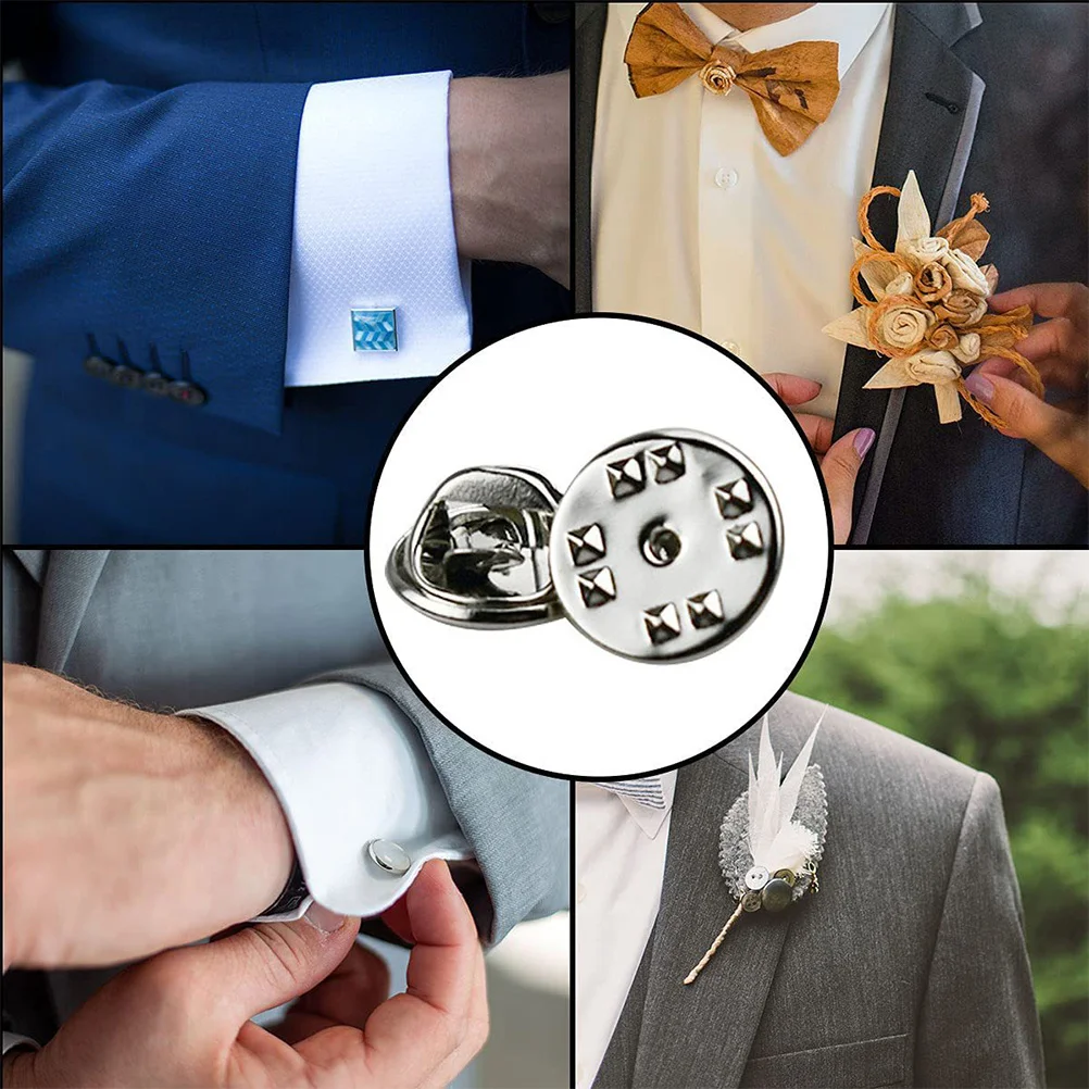 

430Pcs Butterfly Hat Pin Set Metal and Rubber Backs for Brooch Tie Tacks Jewelry DIY Projects Lapel Pin Backs Brooch Keepers