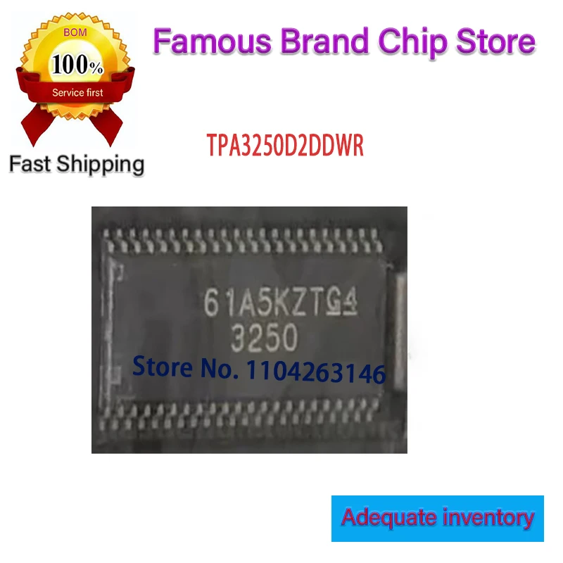 

5 ~ 10 шт./лот TPA3250D2DDWR 3250 TPA3250 HTSSOP44 100% новый оригинал