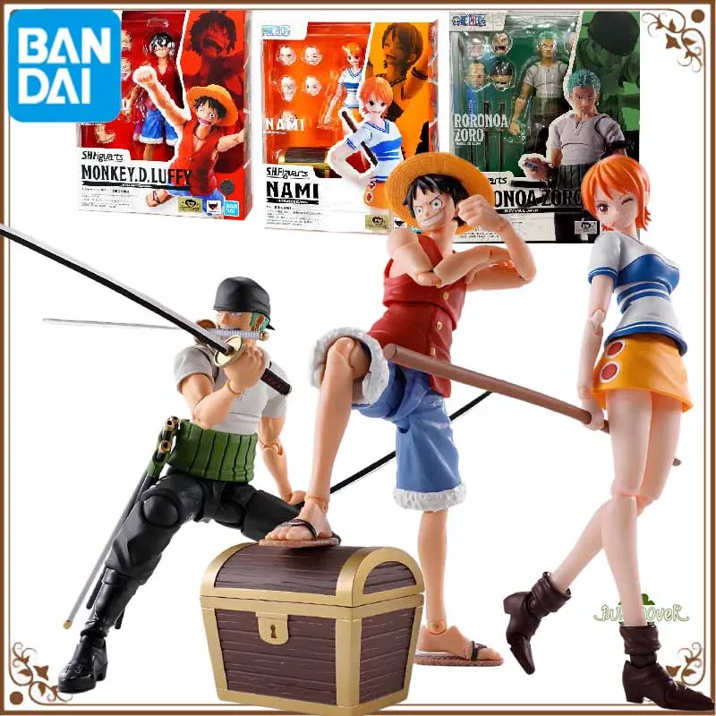 

Bandai Original SHF ONE PIECE Anime Figure RORONOA ZORO Monkey D. Luffy Action Figure Toys For Boys /Girls /Kids Gift