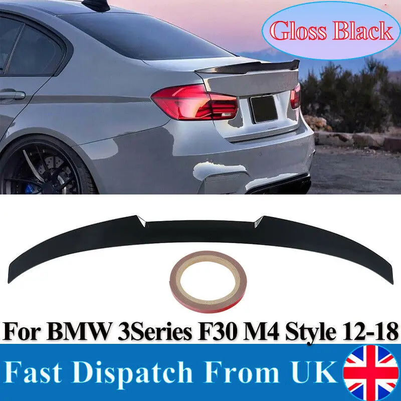 M4 Style Car Rear Spoiler Wing Lip Extension For BMW F30 2012-2018 F80 M3 2014-2019 4Dr Sedan Rear Trunk Spoiler Wing Lip