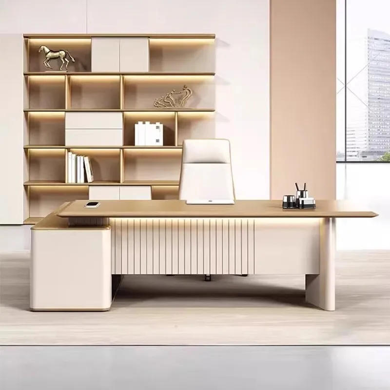 Bench desk light luxury high sense simple modern boss table