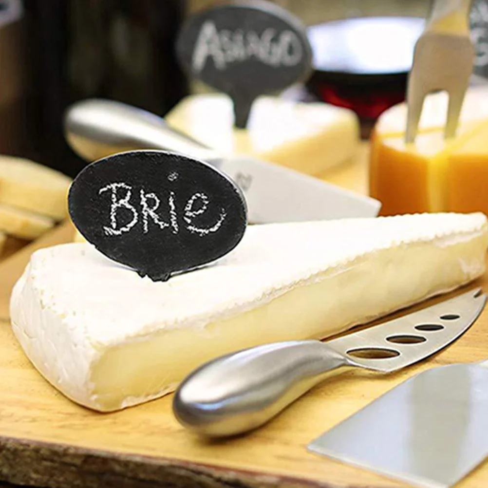 

1Set Cheese Markers Oval Reusable Cheese Labels for Party Buffet Cupcake Decor Food Signs Charcuterie Accessories