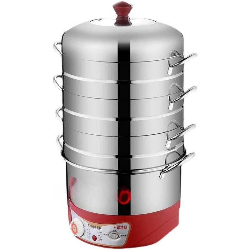 

Electric steamer, non-odor, non-porous, multi-functional, steamed rice, household, multi-layer, large capacity, timing, steamer