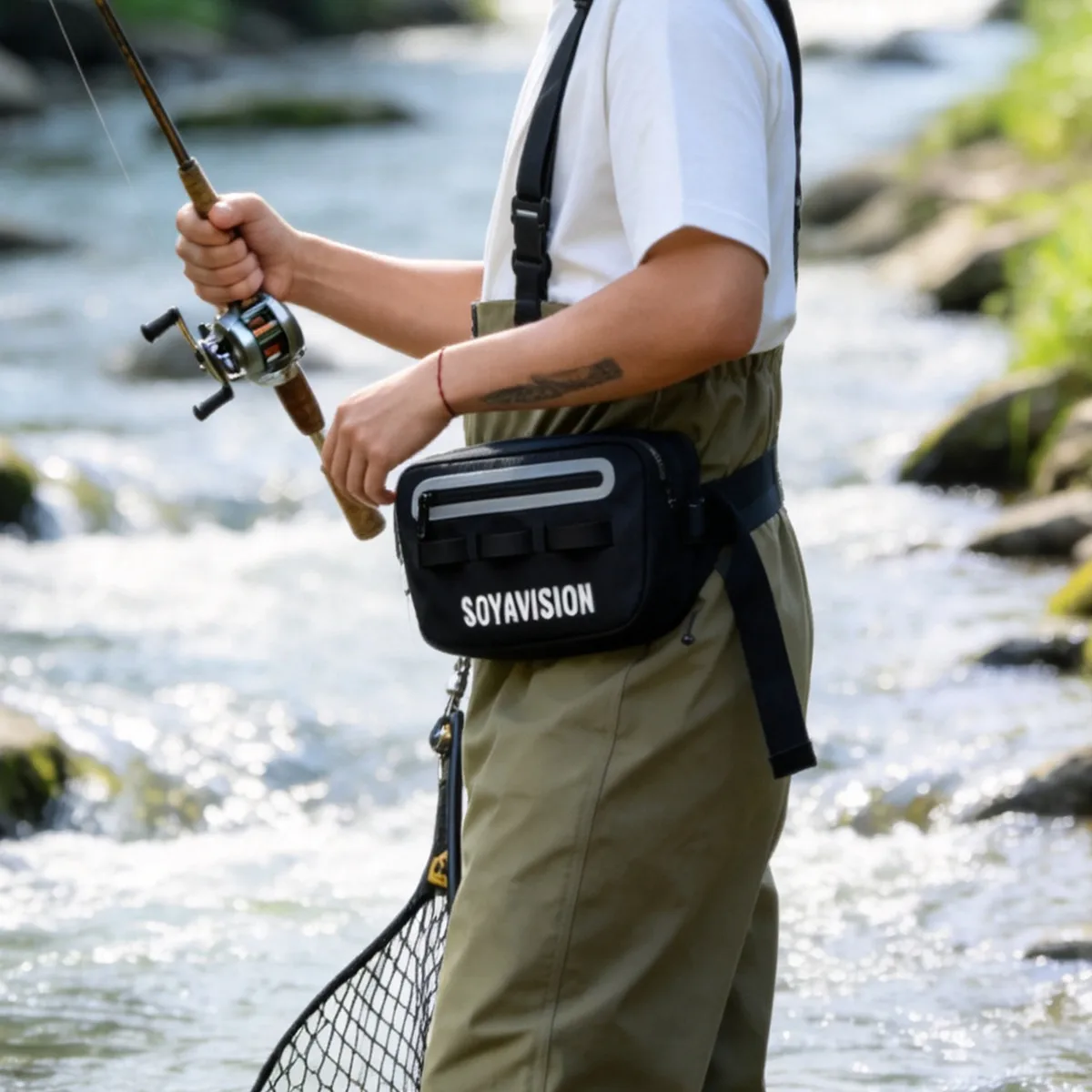 Multi-function Fishing Bag Waterproof Shoulder Leg Waist Outdoor Sports Fishing Lure Line Box Storage Bag Sling Waist Ba