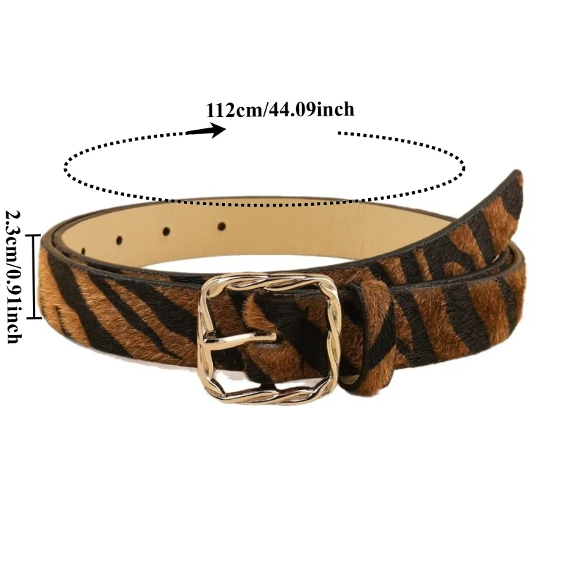New Arrival Fashionable Niche-Design Alloy Pin-Buckle Belt Trendy Casual Decorative Square-Buckle Women’s Leather Belt